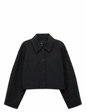 Cropped Jacket With Pockets Tikkitakki Black Mango