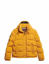 Everest Short Hooded Puffer Vuorillinen Takki Topattu Takki Yellow Superdry