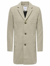 Onsjaylon Wool Coat Otw Villakangastakki Pitkä Takki Beige Only & Sons