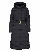 B.int Track Line Qult Topattu Pitkä Takki Black Barbour