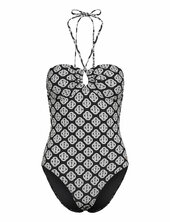 Monogram Print Swimsuit Uimapuku Uima-asut Black Gant