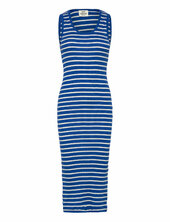 2x2 Cotton Stripe Ama Dress Polvipituinen Mekko Blue Mads Nørgaard