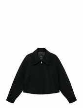 Wool Bomber Jacket Bombertakki Black Mango