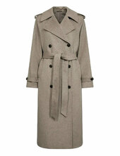 Bs Kaylee Coat Villakangastakki Pitkä Takki Brown Bruun & Stengade