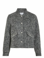 Vichichi L/s Short Jacket/r Villakangastakki Grey Vila