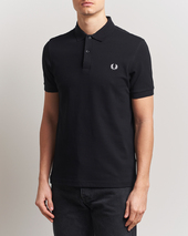Fred Perry Plain Polo Shirt Black