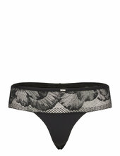 Thong_ Peony Lace Stringit Alusvaatteet Black Boss