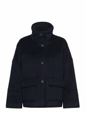 Cropped Wool Jacket Villakangastakki Navy Gant