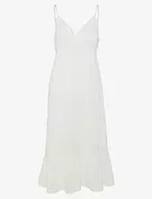 Pclatina Strap Dress Wvn Bc Rantavaatteet White Pieces