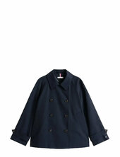Cotton Reg Short Trench Coat Trenssi Takki Navy Tommy Hilfiger