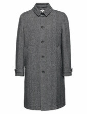 Ls Tech Wool Blend Topcoat Villakangastakki Pitkä Takki Grey Calvin Klein