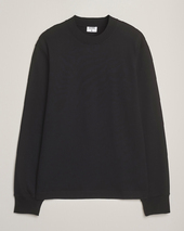 Filippa K Heavy Cotton Mock Neck Long Sleeve T-shirt Black