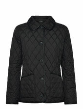 Faux-leather-trim Diamond-quilted Jacket Tikkitakki Black Lauren Ralph Lauren