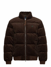 Corduroy Down Jacket Vuorillinen Takki Topattu Takki Brown Polo Ralph Lauren