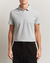 Filippa K Soft Lycra Polo Tee Light Grey Melange