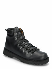 Slhalfred Leather W Hiking Boot Nyörisaappaat Black Selected
