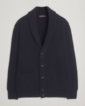 Oscar Jacobson Roland Wool Cardigan Navy