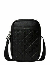 Emblem Aop Emboss Slim Reporter Olkalaukku Messenger-laukku Black Calvin Klein