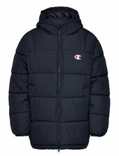 Hooded Jacket Vuorillinen Takki Topattu Takki Navy Champion