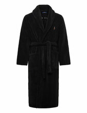 Polo Bear Cotton Terry Robe Aamutakki Kylpytakki Black Polo Ralph Lauren
