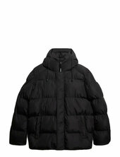 Hooded 5 Baffle Sports Puffer Vuorillinen Takki Topattu Takki Black Superdry