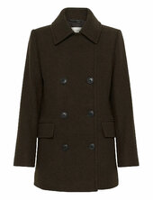 Perryiw Sailor Coat R Villakangastakki Pitkä Takki Brown Inwear