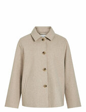 Viclaudia L/s Jacket - Noos Villakangastakki Cream Vila