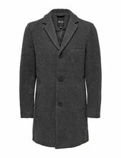 Onsjaylon Wool Coat Otw Villakangastakki Pitkä Takki Grey Only & Sons