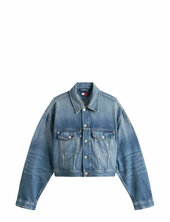 Tommy Girl Ovsz Crp Trucker Jkt Farkkutakki Denimtakki Blue Tommy Jeans