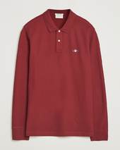 Gant Regular Shield Long Sleeve Polo Plumped Red