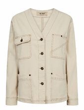 Mmefe Clay Jacket Farkkutakki Denimtakki Cream Mos Mosh