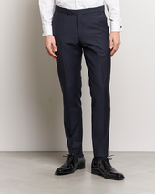 Oscar Jacobson Denz Wool Tuxedo Trousers Navy