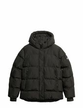 Hooded 5 Baffle Sports Puffer Vuorillinen Takki Topattu Takki Black Superdry