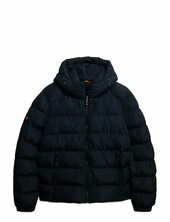 Hooded Sports Puffer Jacket Vuorillinen Takki Topattu Takki Navy Superdry
