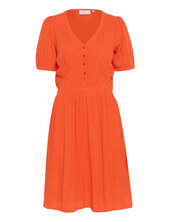 Karonna Dress Polvipituinen Mekko Orange Kaffe