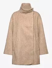 Keaton - Fluffy Wool Blend Villakangastakki Beige Day Birger Et Mikkelsen
