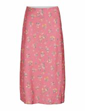 Vilouis Midi Skirt Polvipituinen Hame Pink Vila