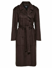 Onlbine Life Faux Suede Trenchcoat Otw Trenssi Takki Brown Only
