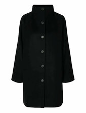 Slfvinni Wool Blend Coat Noos Villakangastakki Pitkä Takki Black Selected