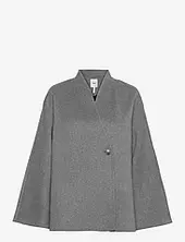Objlinn L/s Oz Open Jacket Div Villakangastakki Grey Object