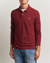 Gant Regular Shield Long Sleeve Polo Plumped Red
