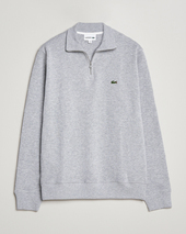 Lacoste Rib Interlock Half Zip Silver Chine