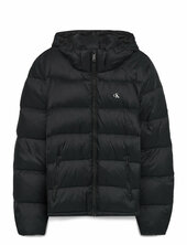 Ls Nylon Zip Off Hood Down Puffe Vuorillinen Takki Topattu Takki Black Calvin Klein Jeans