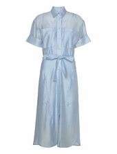 Tencel Voile Shirt Dress Polvipituinen Mekko Blue Calvin Klein