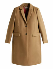Classic Sb Wool Reg Coat Villakangastakki Pitkä Takki Beige Tommy Hilfiger