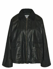 Nmdrake L/s Coated Jacket Nahkatakki Black Noisy May