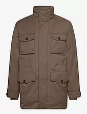 Padded Flannel Field Jacket Vuorillinen Takki Topattu Takki Brown Gant