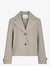 Visolo L/s Short Jacket/tes Villakangastakki Beige Vila