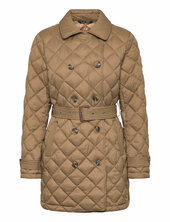 Diamond-quilted Down Trench Coat Tikkitakki Beige Lauren Ralph Lauren