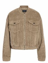 Nmcord Jade L/s Bomber Corduroy Jacket Bombertakki Beige Noisy May